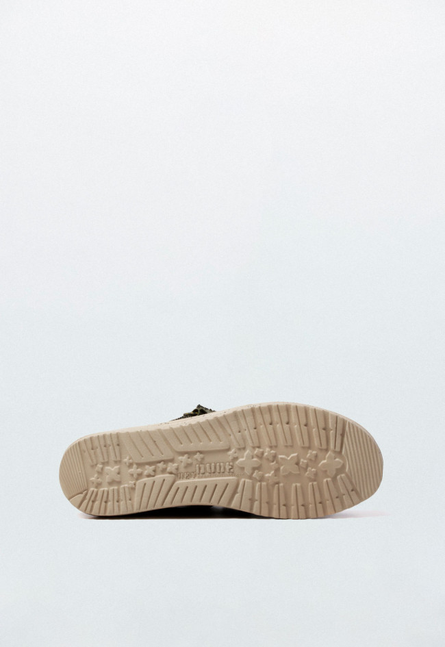 Mocasín de hombre kaki Dude wally sox