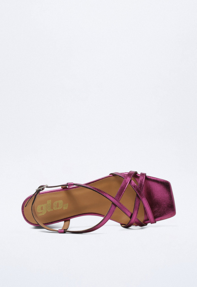 Sandalia de mujer fucsia Glo 27493
