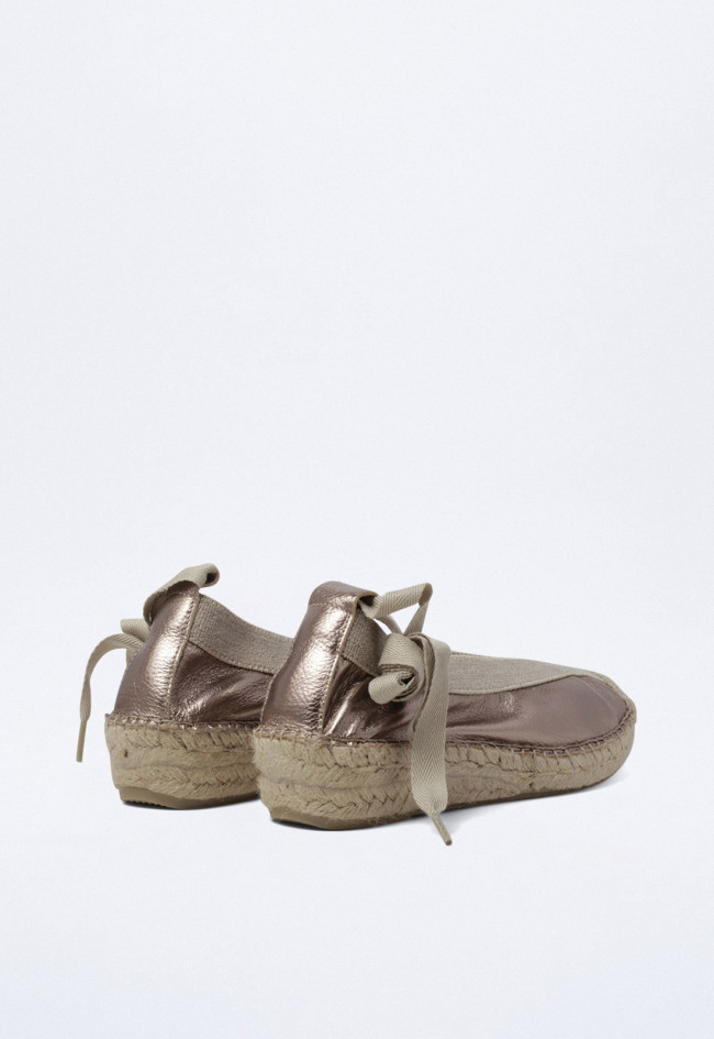 Alpargata de mujer platino Glo m125500