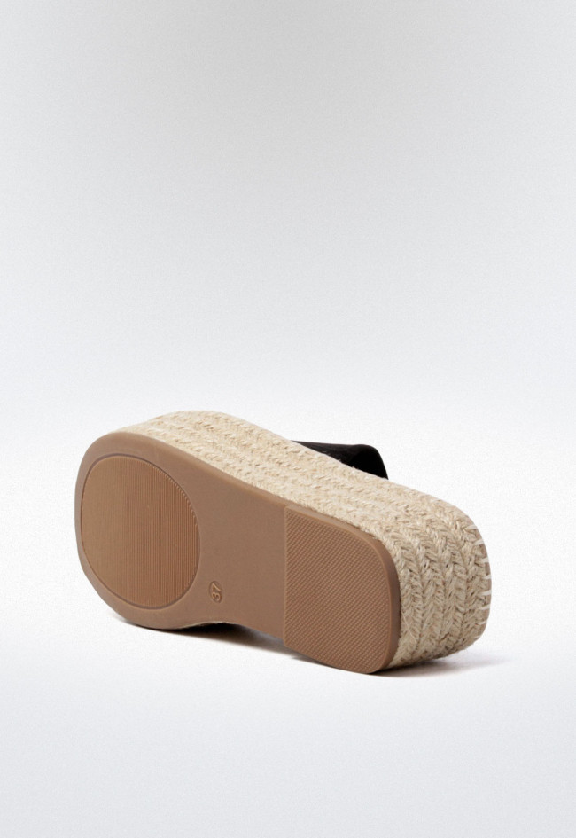 Sandalia esparto de mujer negro VAS 17-123