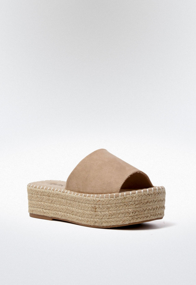 Sandalia esparto de mujer beige VAS 17-123