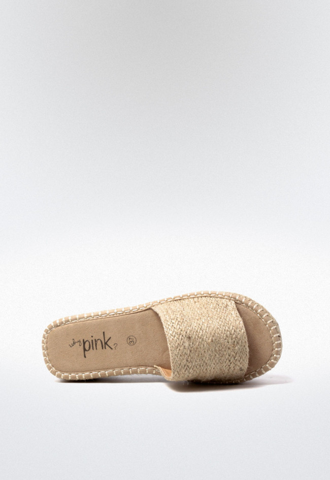 Sandalia esparto de mujer beige VAS 17-466 vas