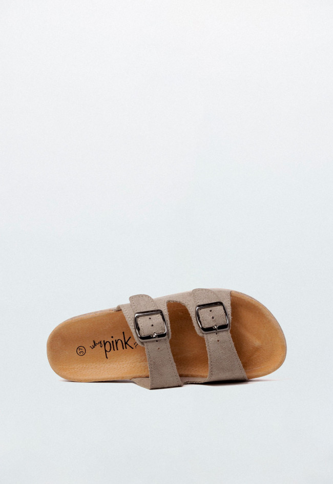 Sandalia bio de mujer beige Why Pink? 27-377