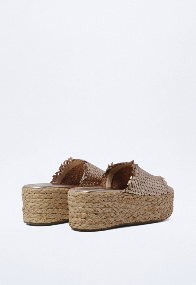 Sandalia esparto Yute de mujer oro GLO 221161