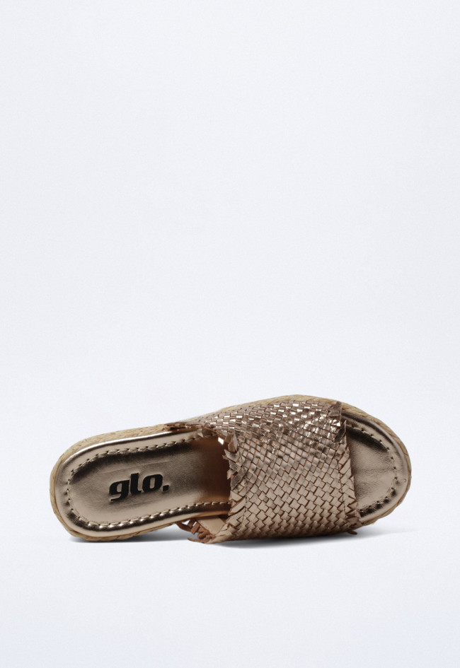 Sandalia esparto Yute de mujer oro GLO 221161