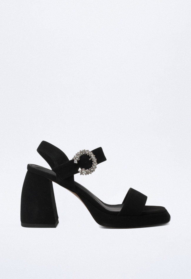 Sandalia de mujer negro Glo leiba