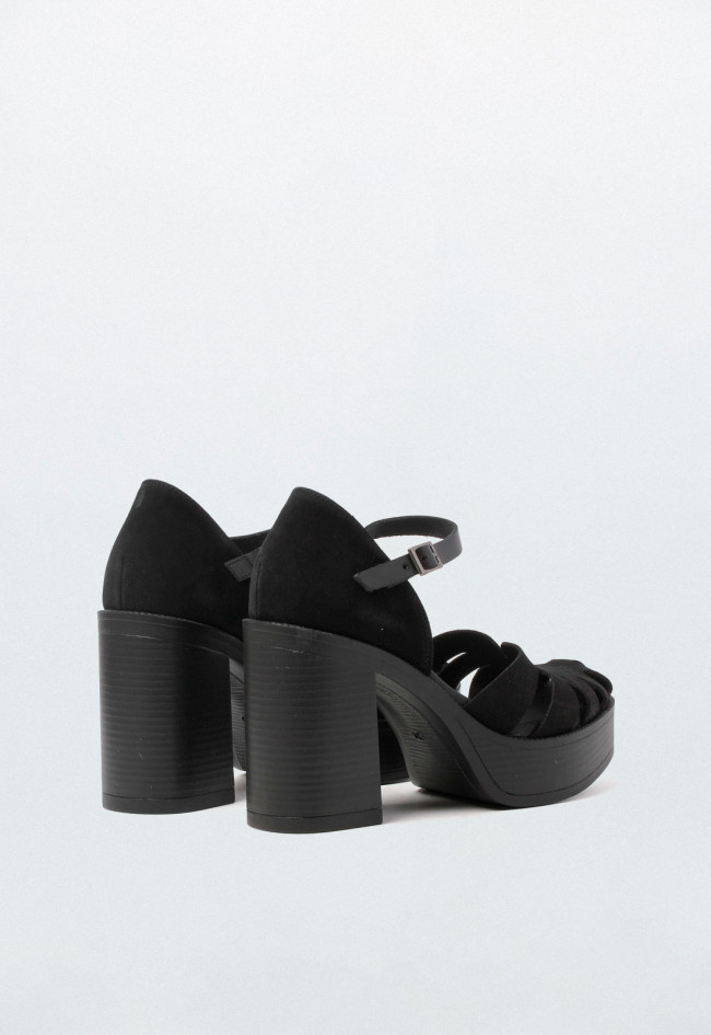 Sandalia de mujer negro Porronet 2387