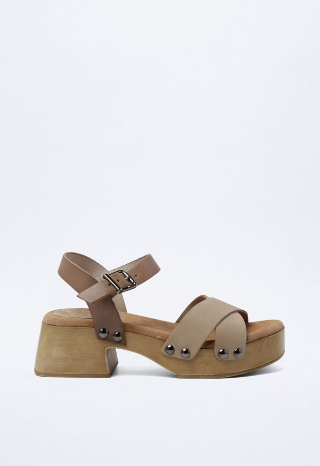 Sandalia de mujer taupe Porronet 2987