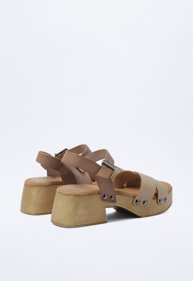 Sandalia de mujer taupe Porronet 2987