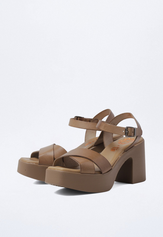 Sandalia de mujer taupe Porronet 2920