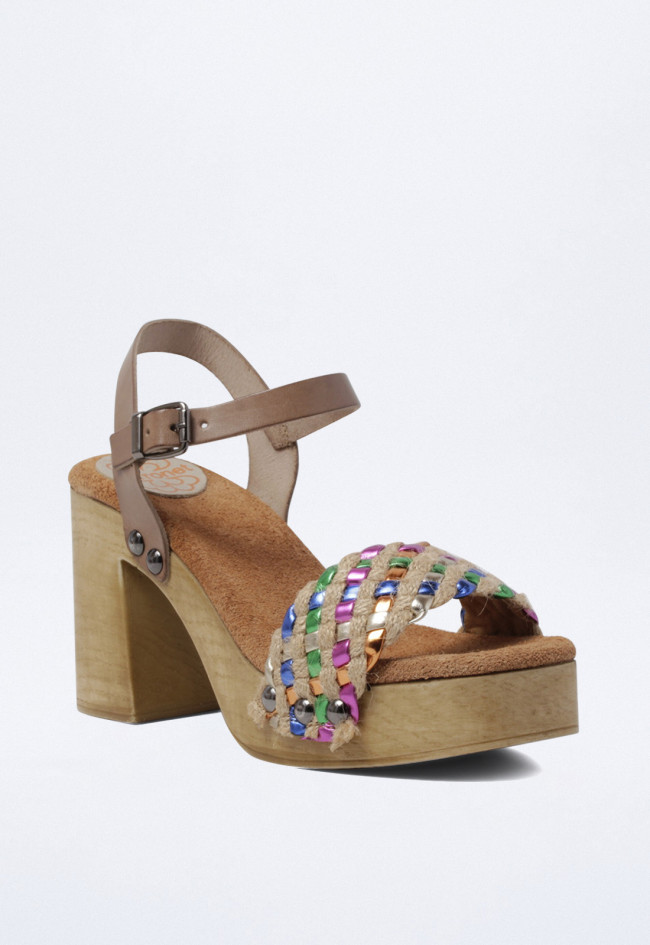Sandalia adornos de mujer multicolor Porronet 2922