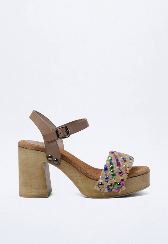 Sandalia adornos de mujer multicolor Porronet 2922