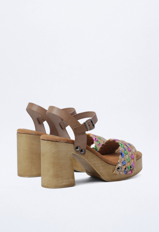 Sandalia adornos de mujer multicolor Porronet 2922
