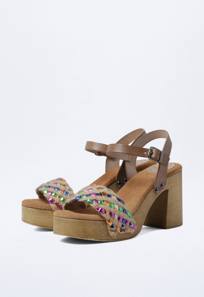 Sandalia adornos de mujer multicolor Porronet 2922