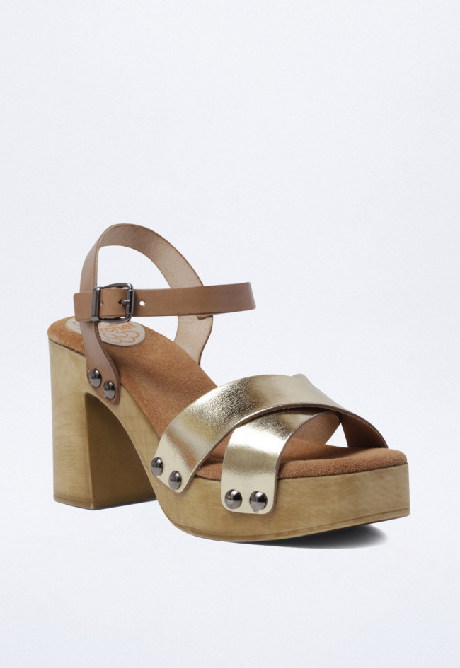 Sandalia de mujer platino Porronet 2923