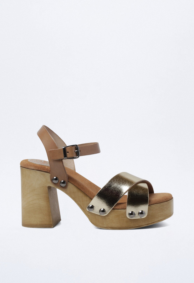 Sandalia de mujer platino Porronet 2923