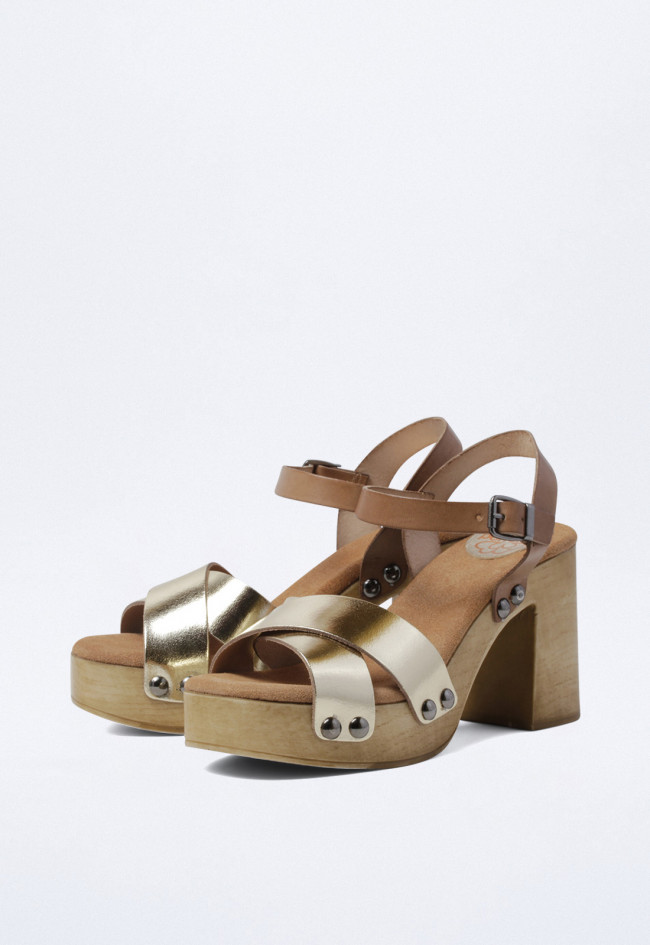 Sandalia de mujer platino Porronet 2923