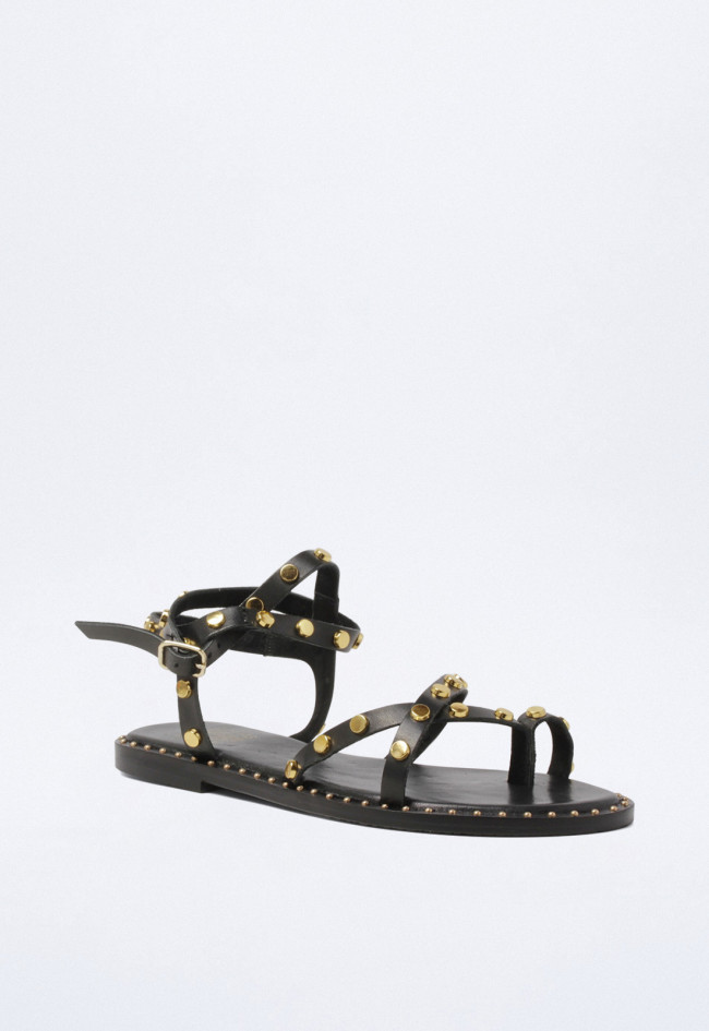 Sandalia tachas de mujer negro VAS rsp-9346