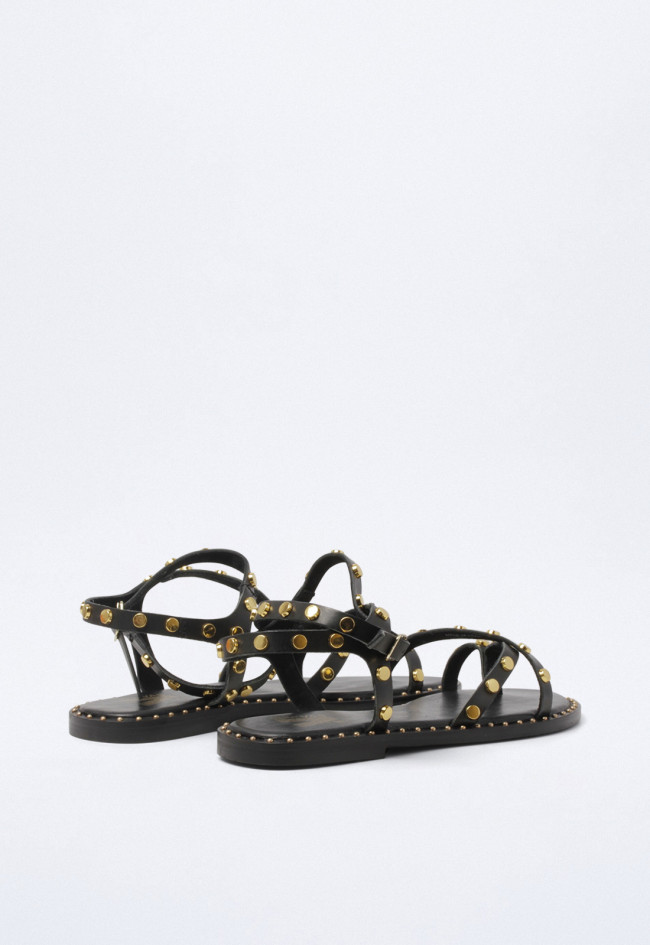 Sandalia tachas de mujer negro VAS rsp-9346