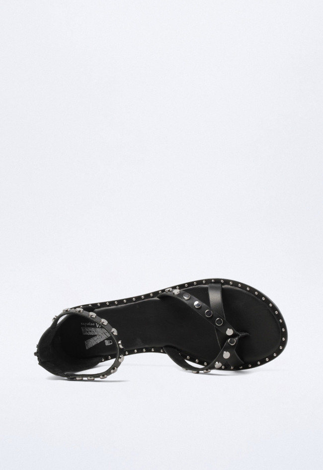 Sandalia tachas de mujer negro VAS rsp-6497