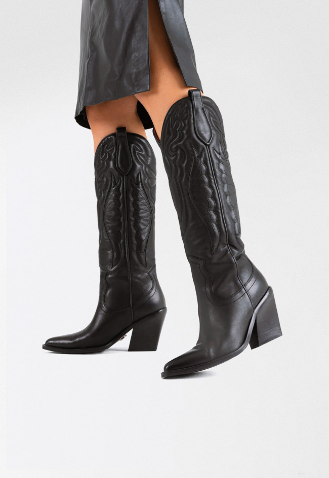 Bota cowboy de mujer negro Bronx new-kole
