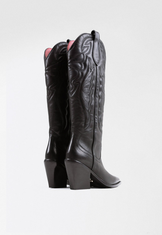 Bota cowboy de mujer negro Bronx new-kole