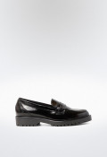 Zapato mocasín de mujer negro VAS 5086