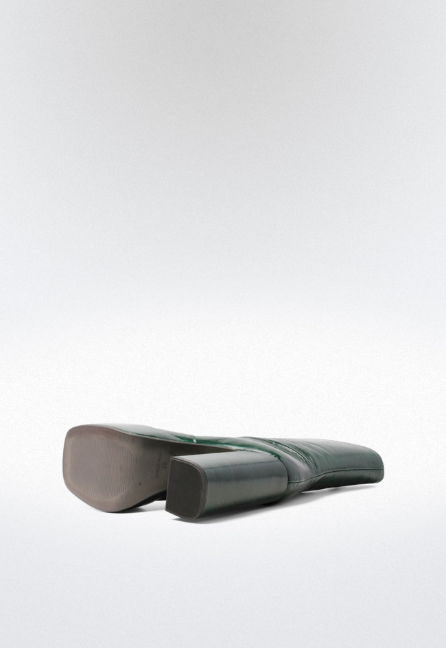 Botín punta cuadrada de mujer verde VAS 8588