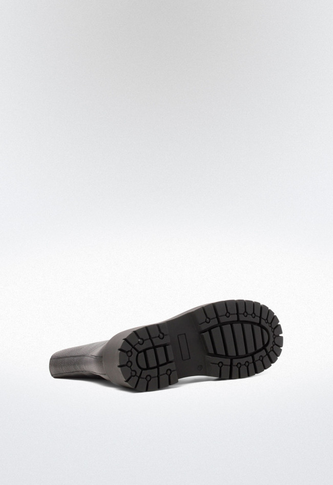 Botín cremallera frontal de mujer negro VAS 05712