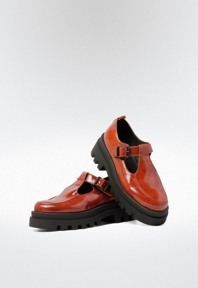 Zapato con hebilla de mujer cuero VAS 8086