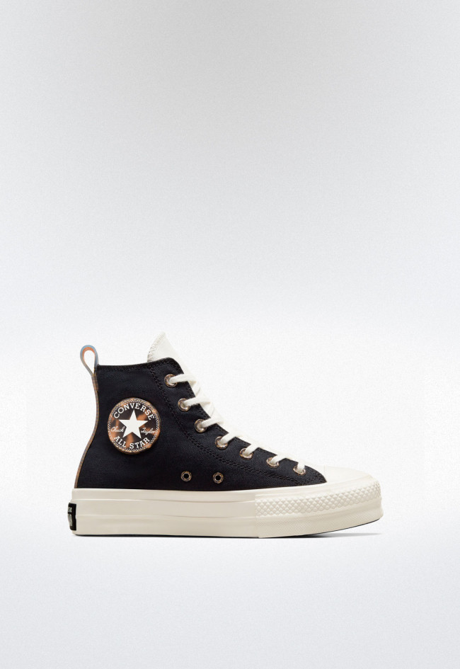 Deportivo de mujer negro Converse chuck taylor all star lift platform tortoise