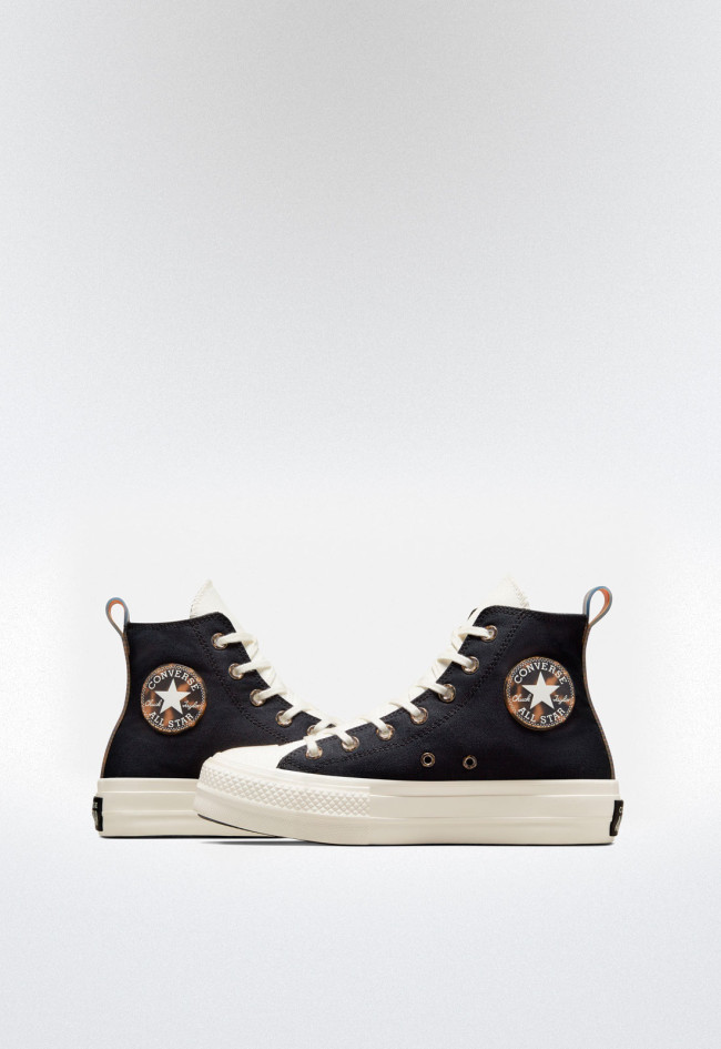 Deportivo de mujer negro Converse chuck taylor all star lift platform tortoise