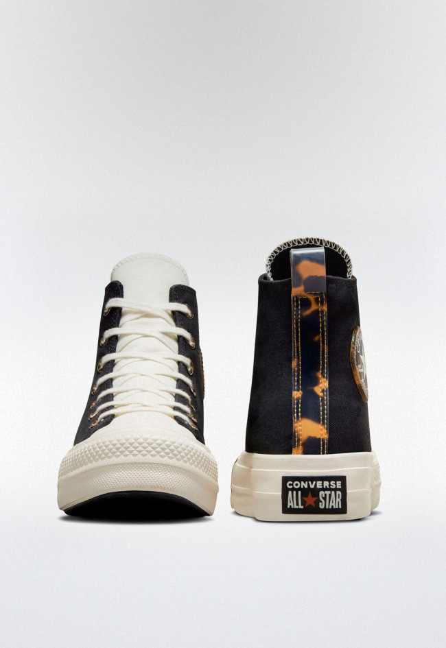 Deportivo de mujer negro Converse chuck taylor all star lift platform tortoise