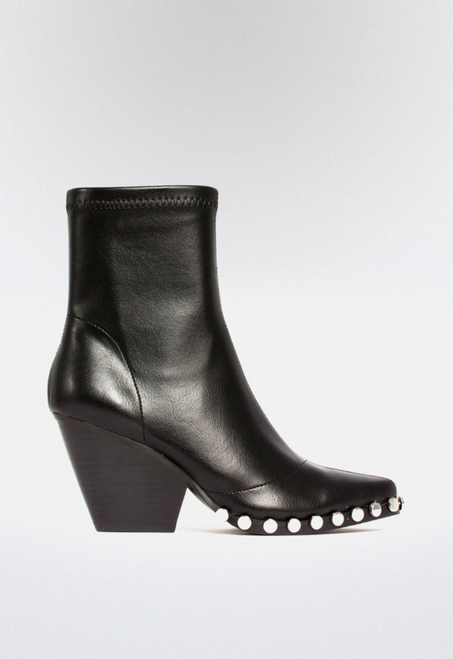 Botín cowboy tachas de mujer negro Noa Harmon KANSAS 8072-06