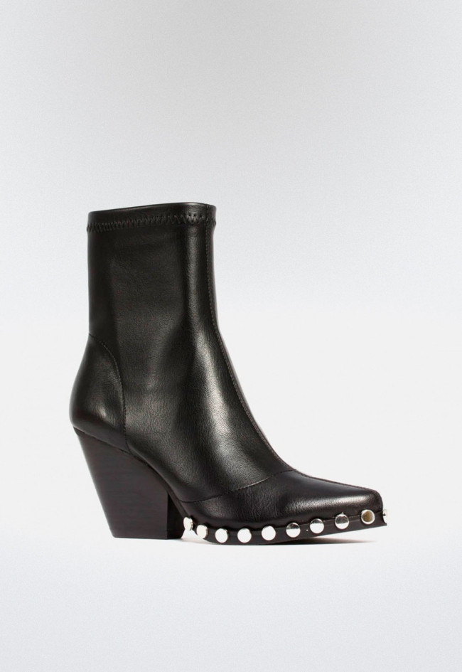 Botín cowboy tachas de mujer negro Noa Harmon KANSAS 8072-06