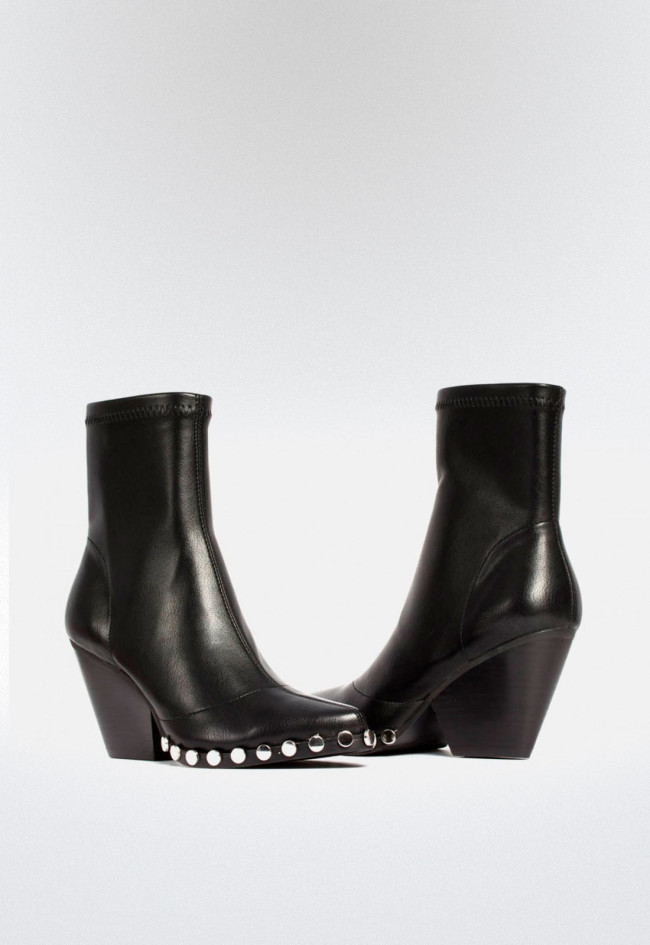 Botín cowboy tachas de mujer negro Noa Harmon KANSAS 8072-06