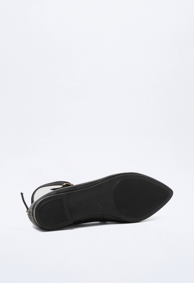 Bailarina hebillas de mujer negro Top 3 23653