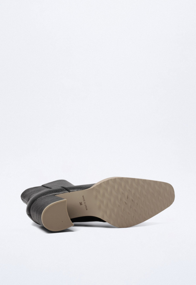 Botín cremallera frontal de mujer negro Doralatina 51173