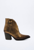 Botín cowboy de mujer oro VAS 05927