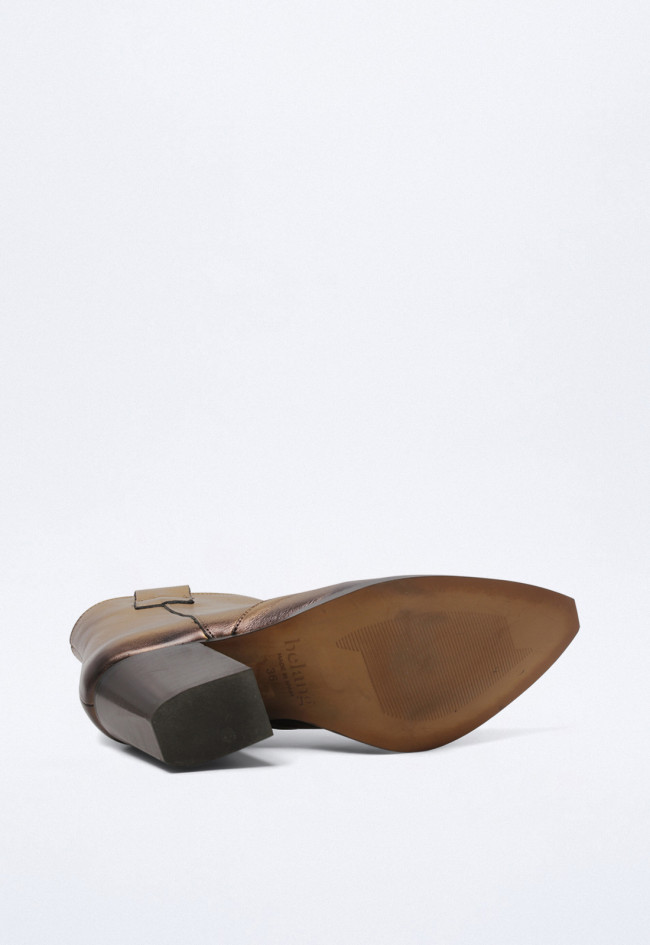 Botín cowboy de mujer oro VAS 05927