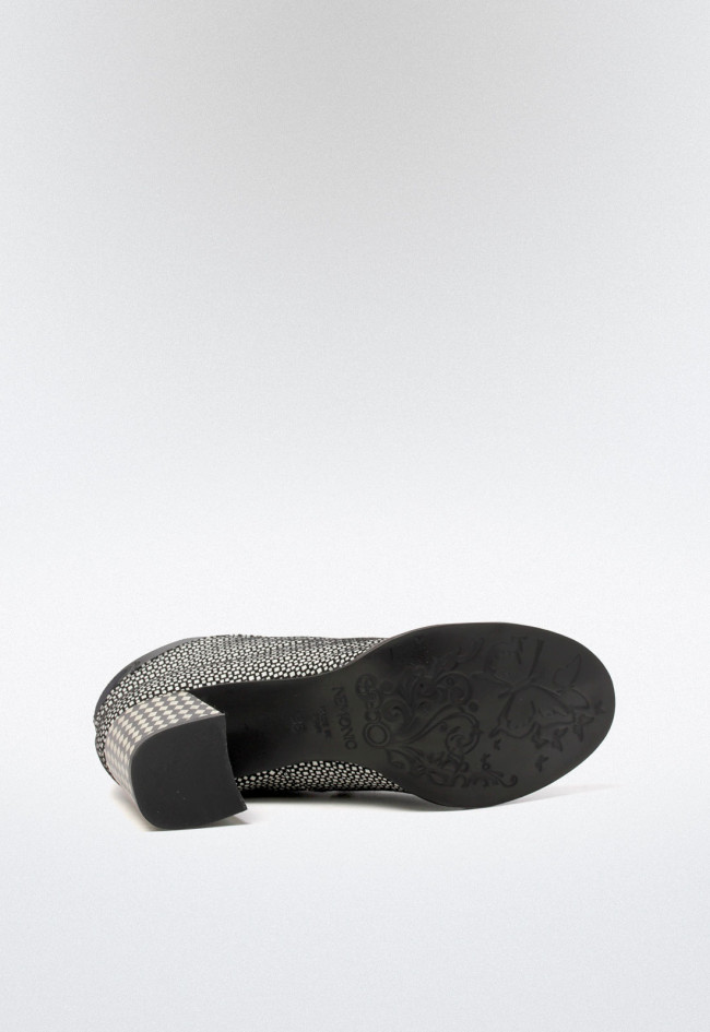 Botín retro vintage de mujer negro Nemonic 2228