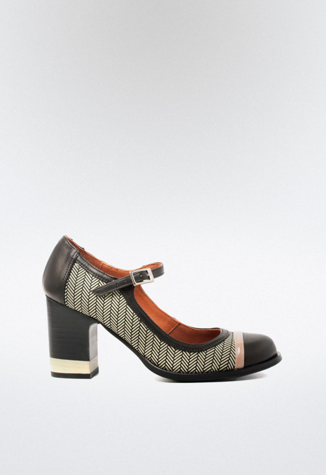 Zapato mary jane de mujer negro Nemonic 1790