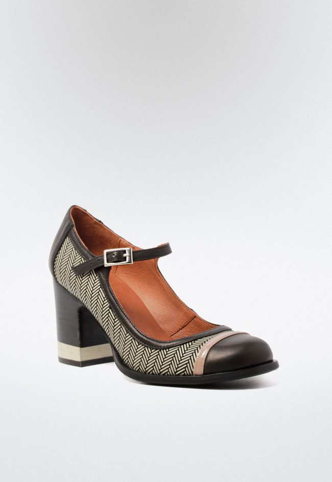 Zapato mary jane de mujer negro Nemonic 1790