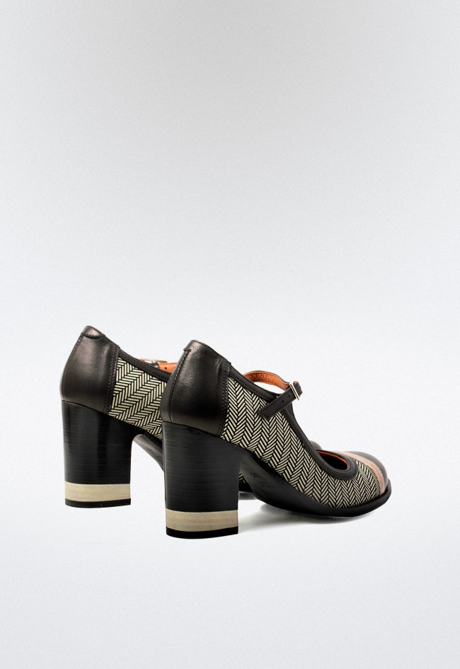 Zapato mary jane de mujer negro Nemonic 1790