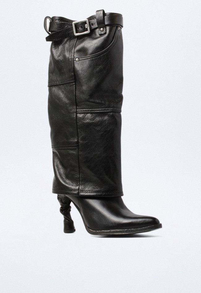 Bota polaina tacón de mujer negro A.S. 98 b57305