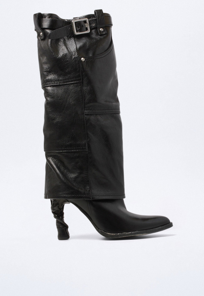 Bota polaina tacón de mujer negro A.S. 98 b57305
