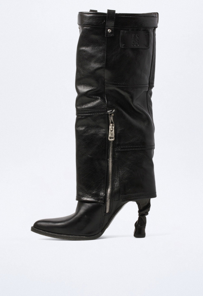 Bota polaina tacón de mujer negro A.S. 98 b57305