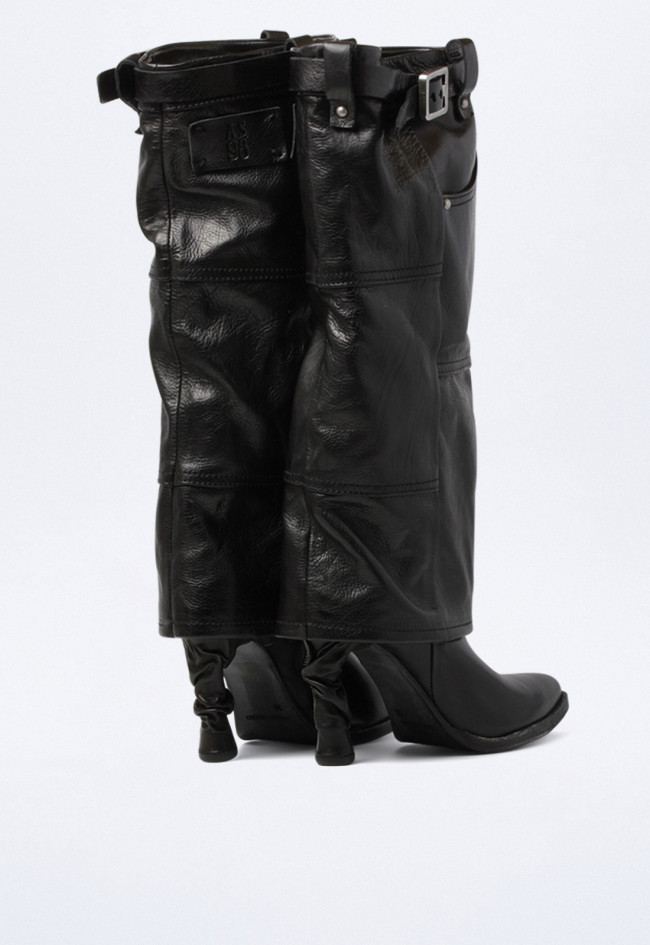 Bota polaina tacón de mujer negro A.S. 98 b57305