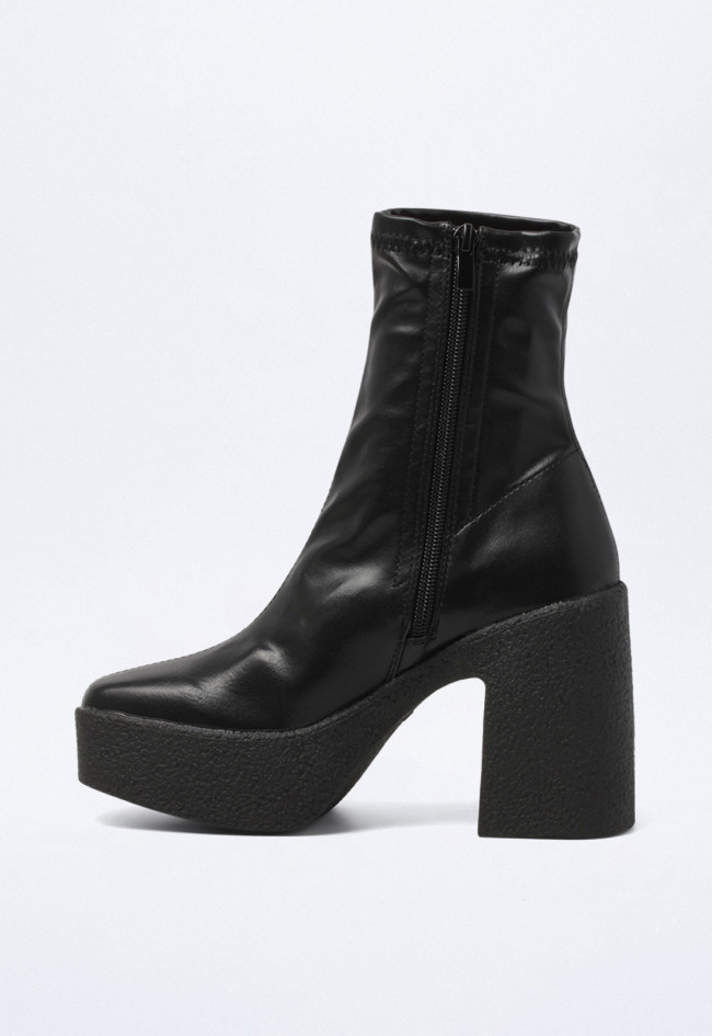 Botín chelsea de mujer negro Identity 317-2880