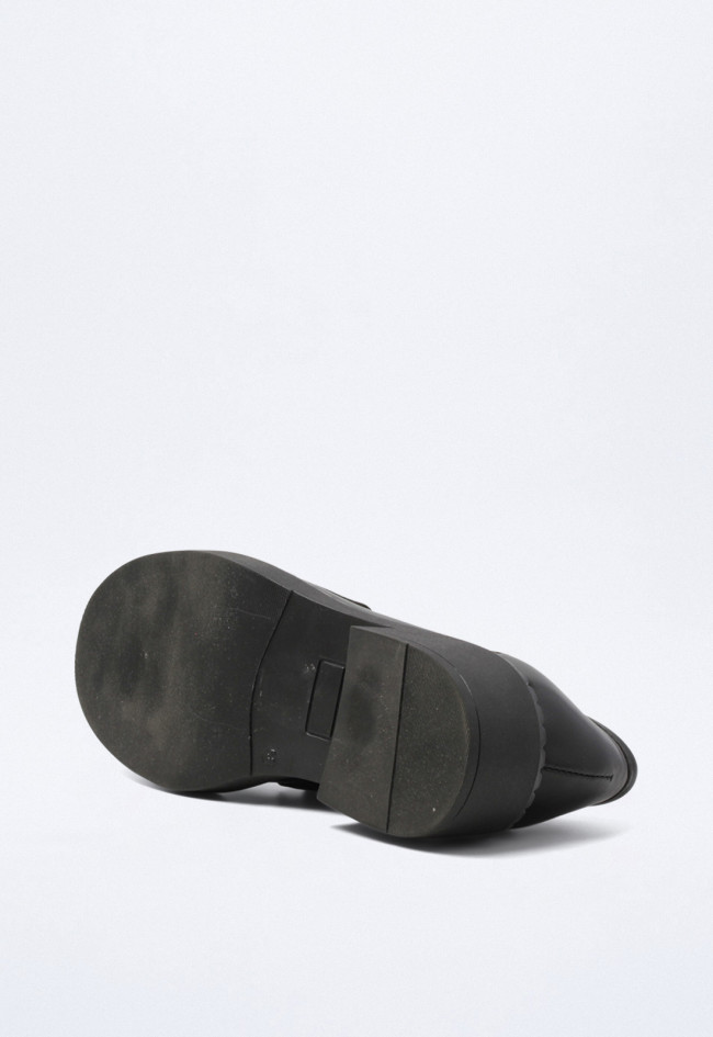 Zapato mocasín de mujer negro VAS 2656